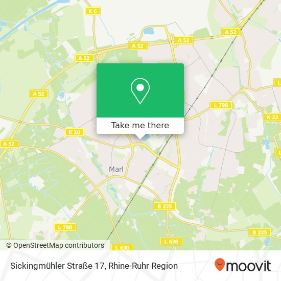 Карта Sickingmühler Straße 17
