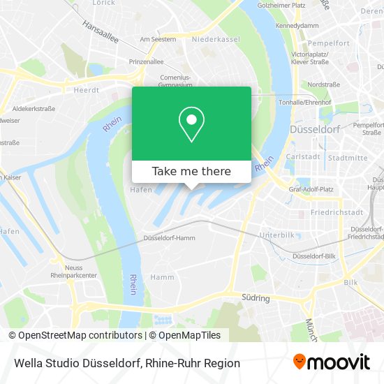 How to get to Wella Studio Düsseldorf by Bus, Train, Subway or Light Rail?