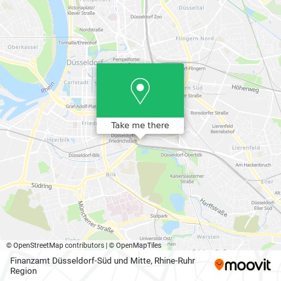 Finanzamt Düsseldorf-Süd und Mitte map