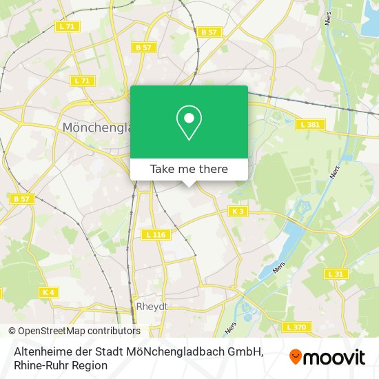 Карта Altenheime der Stadt MöNchengladbach GmbH