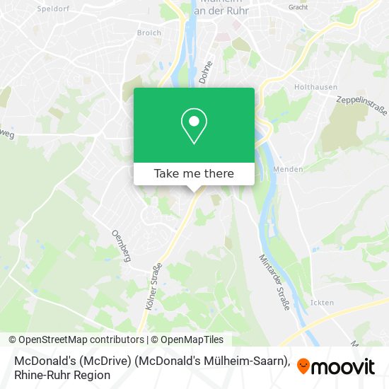 Карта McDonald's (McDrive) (McDonald's Mülheim-Saarn)