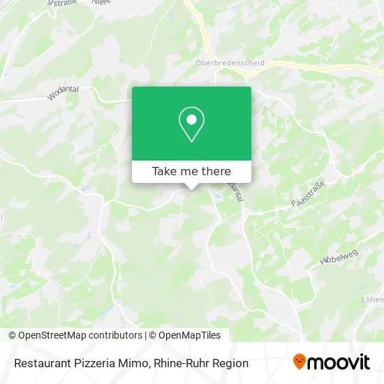 Restaurant Pizzeria Mimo map