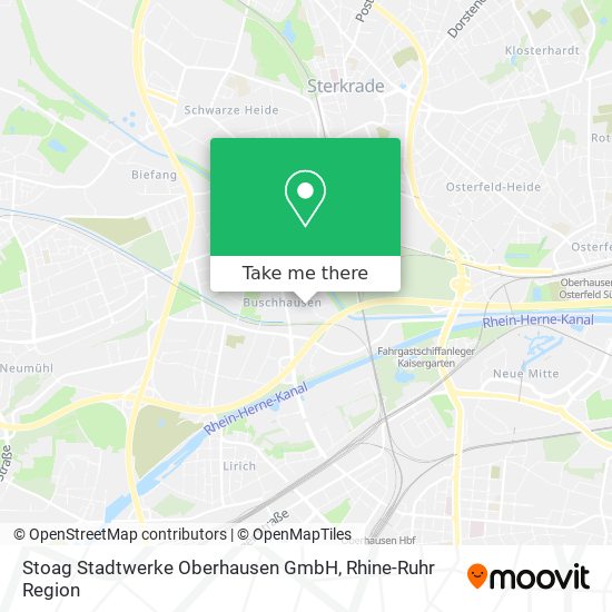 Stoag Stadtwerke Oberhausen GmbH map