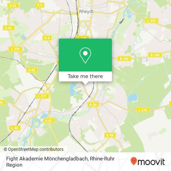 Fight Akademie Mönchengladbach map