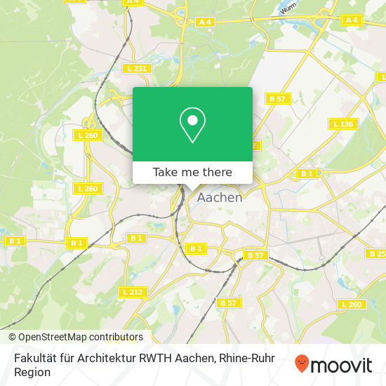 Fakultät für Architektur RWTH Aachen map