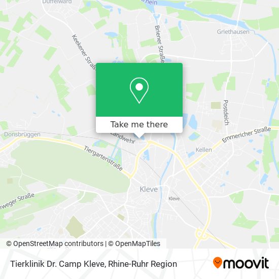 Tierklinik Dr. Camp Kleve map