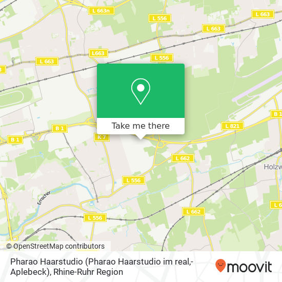 Pharao Haarstudio (Pharao Haarstudio im real,- Aplebeck) map