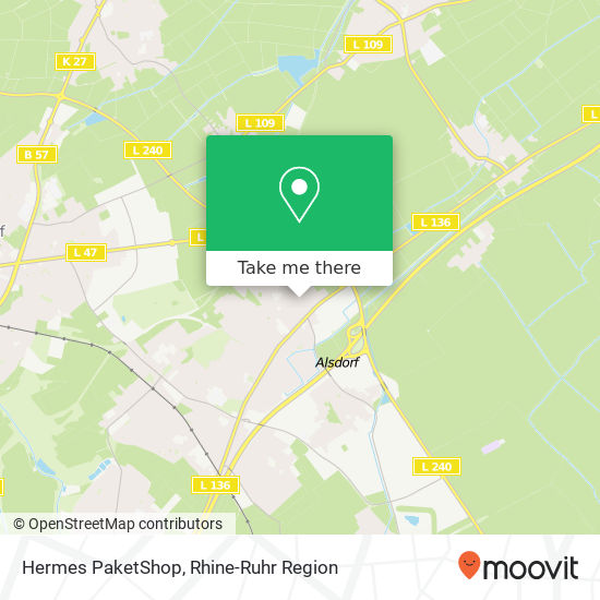 Hermes PaketShop map