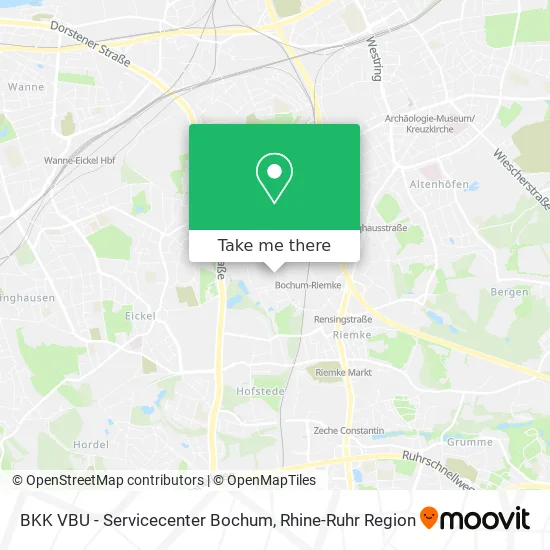 Карта BKK VBU - Servicecenter Bochum