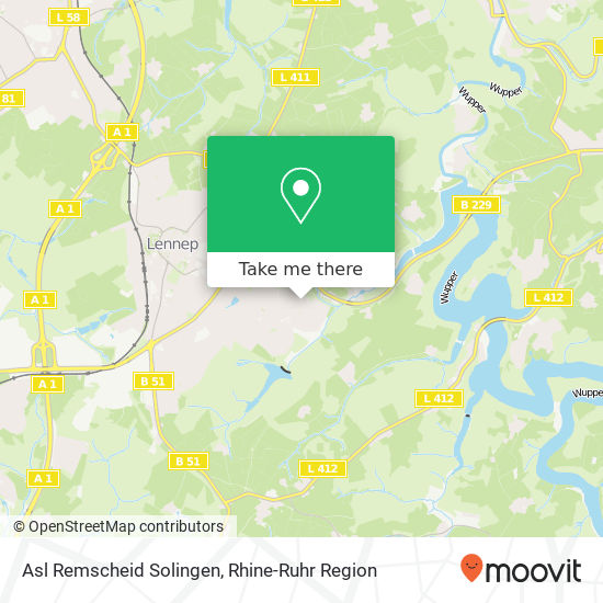 Asl Remscheid Solingen map