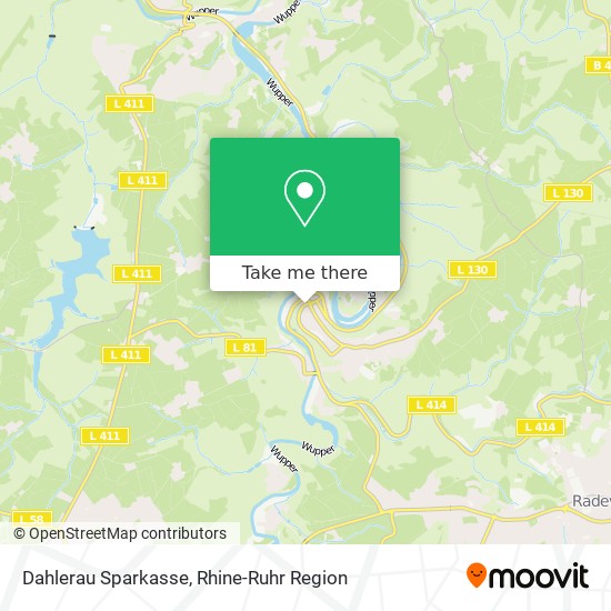 Dahlerau Sparkasse map