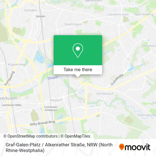 Карта Graf-Galen-Platz / Alkenrather Straße