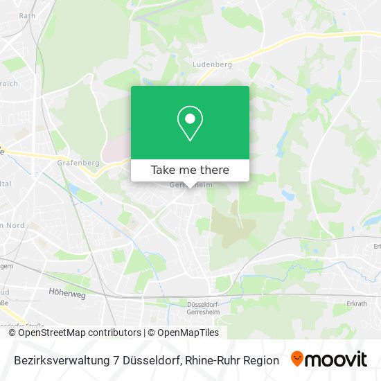 Bezirksverwaltung 7 Düsseldorf map