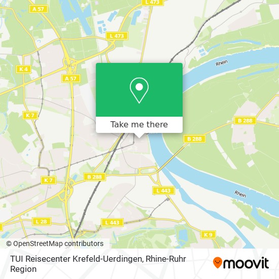 Карта TUI Reisecenter Krefeld-Uerdingen
