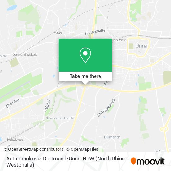 Autobahnkreuz Dortmund/Unna map