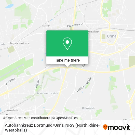 Карта Autobahnkreuz Dortmund/Unna