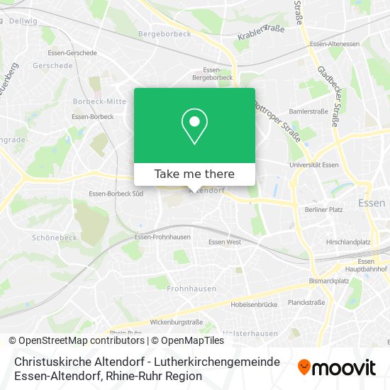 Christuskirche Altendorf - Lutherkirchengemeinde Essen-Altendorf map