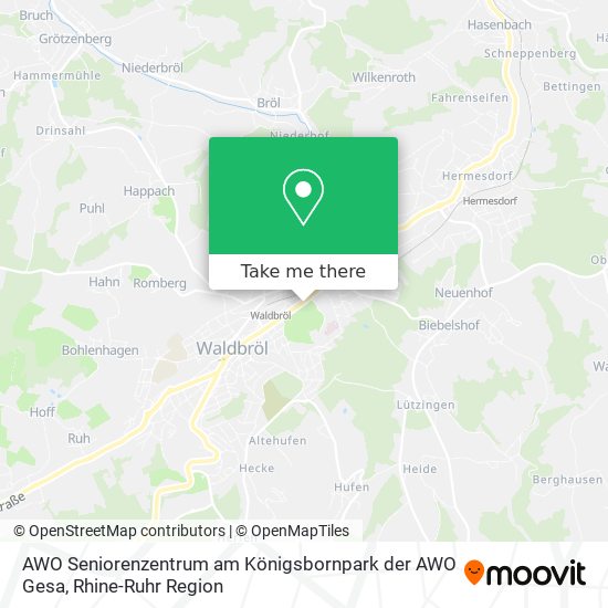 AWO Seniorenzentrum am Königsbornpark der AWO Gesa map