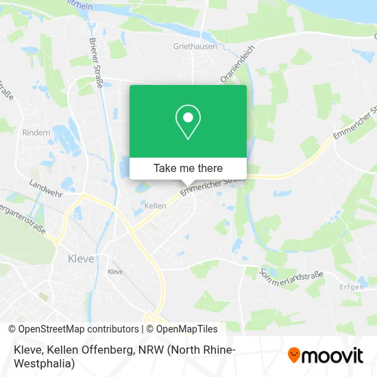 Kleve, Kellen Offenberg map