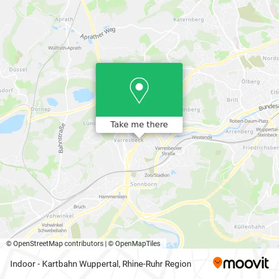 Indoor - Kartbahn Wuppertal map