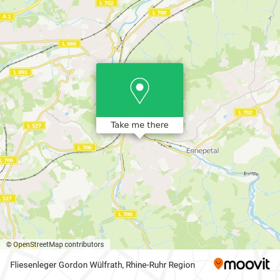 Fliesenleger Gordon Wülfrath map