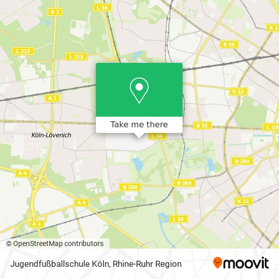 Jugendfußballschule Köln map