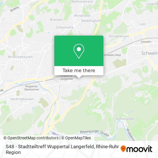 S48 - Stadtteiltreff Wuppertal Langerfeld map