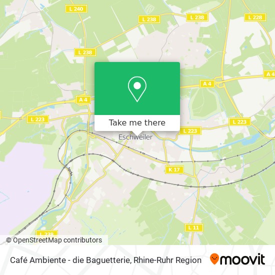 Карта Café Ambiente - die Baguetterie
