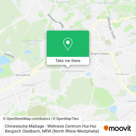 Карта Chinesische Maßage - Wellness Centrum Hui-Hui Bergisch Gladbach