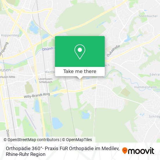Orthopädie 360°- Praxis FüR Orthopädie im Medilev map