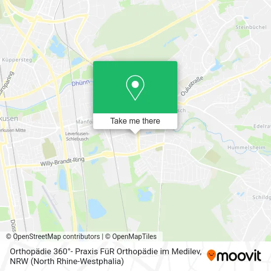 Карта Orthopädie 360°- Praxis FüR Orthopädie im Medilev