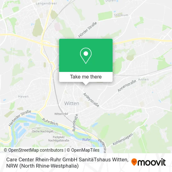 Карта Care Center Rhein-Ruhr GmbH SanitäTshaus Witten