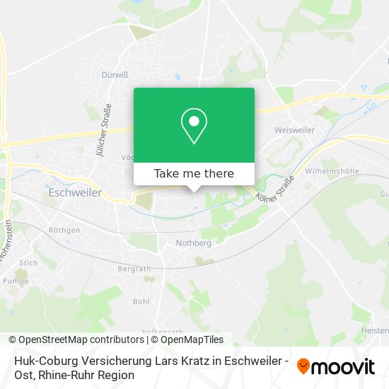 Карта Huk-Coburg Versicherung Lars Kratz in Eschweiler - Ost