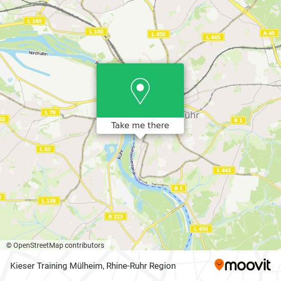 Карта Kieser Training Mülheim