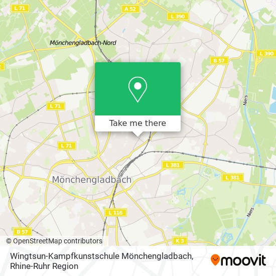 Карта Wingtsun-Kampfkunstschule Mönchengladbach
