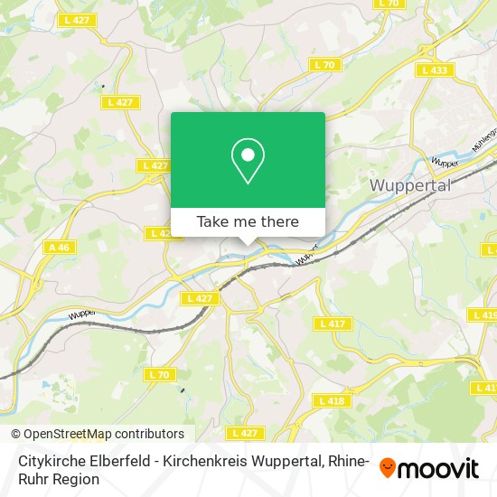 Citykirche Elberfeld - Kirchenkreis Wuppertal map