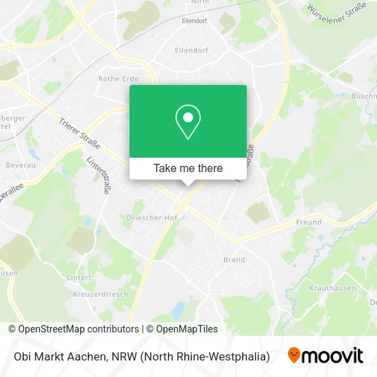 Карта Obi Markt Aachen