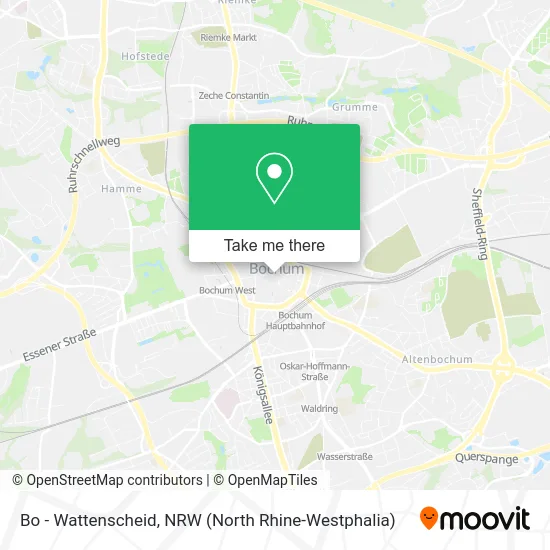 Bo - Wattenscheid map