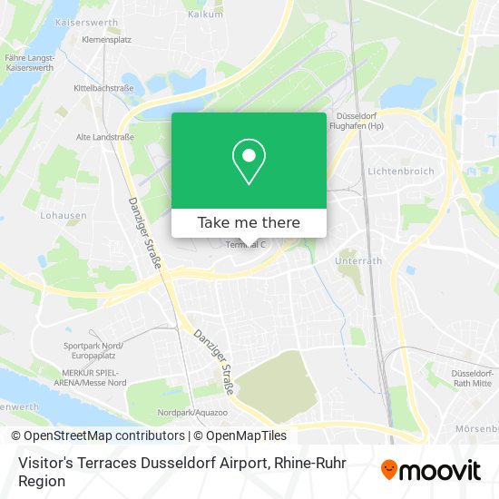 Visitor's Terraces Dusseldorf Airport map