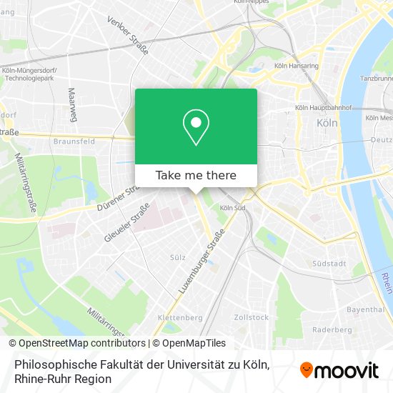Карта Philosophische Fakultät der Universität zu Köln