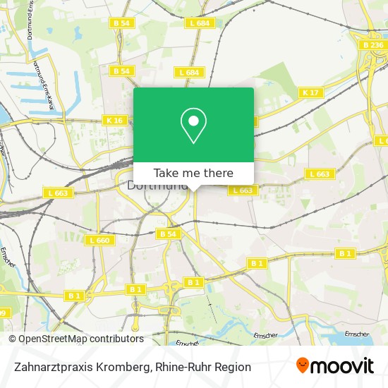 Карта Zahnarztpraxis Kromberg