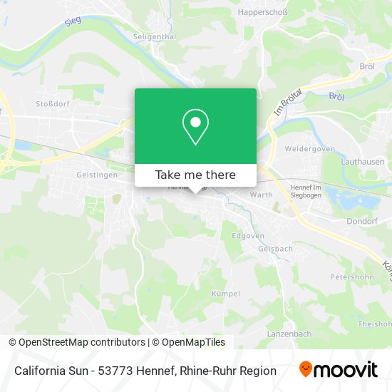 California Sun - 53773 Hennef map