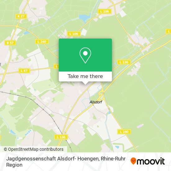 Карта Jagdgenossenschaft Alsdorf- Hoengen