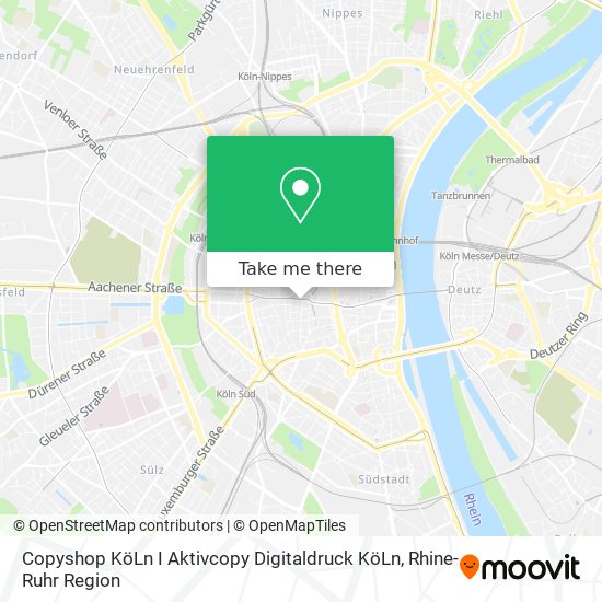 Карта Copyshop KöLn I Aktivcopy Digitaldruck KöLn