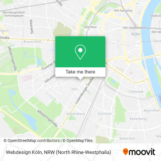 Карта Webdesign Köln