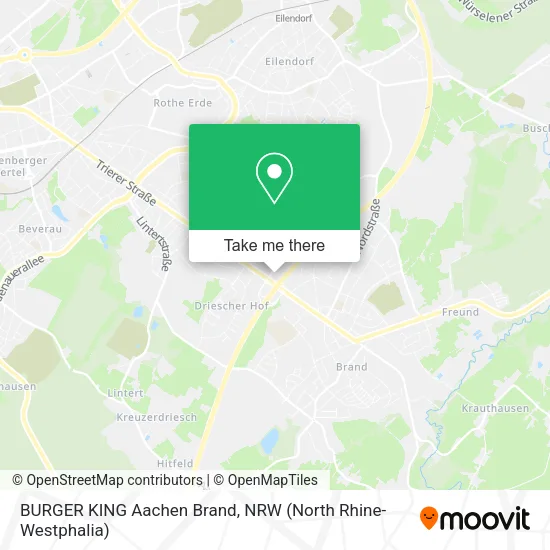 Карта BURGER KING Aachen Brand