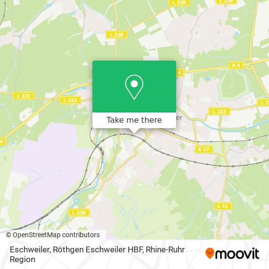 Eschweiler, Röthgen Eschweiler HBF map