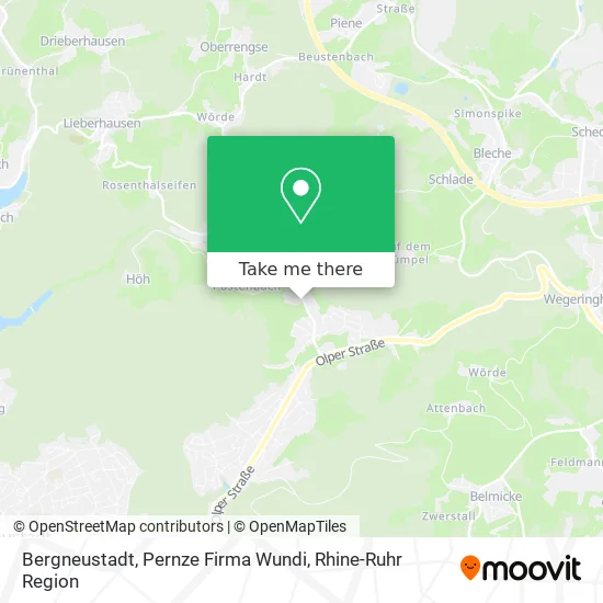 Карта Bergneustadt, Pernze Firma Wundi