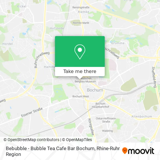 Карта Bebubble - Bubble Tea Cafe Bar Bochum