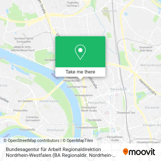 Bundesagentur für Arbeit Regionaldirektion Nordrhein-Westfalen map